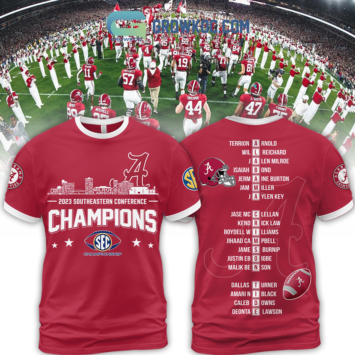 NCAA Alabama Crimson Tide 2023 SEC Championship City T-Shirt