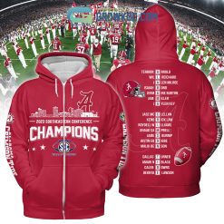 NCAA Alabama Crimson Tide 2023 SEC Championship City Zip Up Hoodie