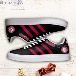 NCAA Alabama Crimson Tide Black Red Stripes Stan Smith Shoes