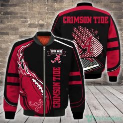 NCAA Alabama Crimson Tide Custom Name Fire Ball Bomber Jacket