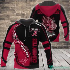 NCAA Alabama Crimson Tide Custom Name Fire Ball Pullover Hoodie