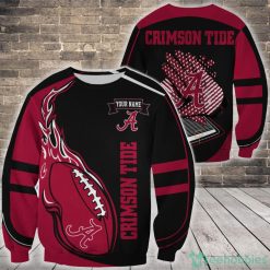 NCAA Alabama Crimson Tide Custom Name Fire Ball Sweatshirt