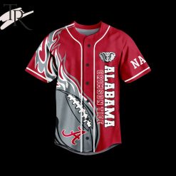 Alternative view of NCAA Alabama Crimson Tide Custom Name Roll Tide Yall Baseball Jersey