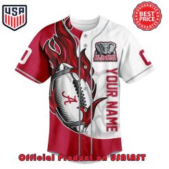 Alternative view of NCAA Alabama Crimson Tide Custom Name Where Legends Are Made Baseball Jersey