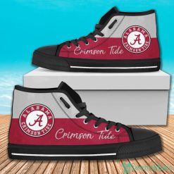 Alternative view of NCAA Alabama Crimson Tide Divided Colours Stunning High Top Shoes