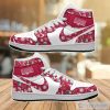 NCAA Alabama Crimson Tide Logo Pattern Air Jordan 1 High Sneakers