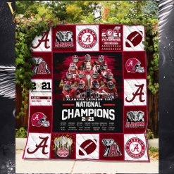 NCAA Alabama Crimson Tide National Champions 2021 Quilt Blanket