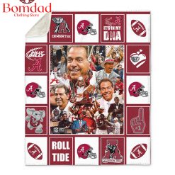 NCAA Alabama Crimson Tide Thank You Coach 2024 Fleece Blanket