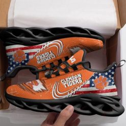 NCAA Clemson Tigers America Flag Max Soul Shoes - Image 4