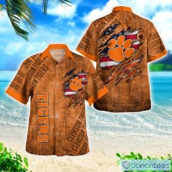 NCAA Clemson Tigers American Flag Hawaiian Shirt