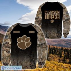 NCAA Clemson Tigers Custom Name Hunting Camo Style Sweatshirt