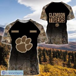 NCAA Clemson Tigers Custom Name Hunting Camo Style T-Shirt