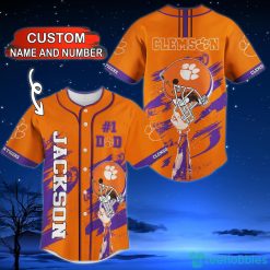 NCAA Clemson Tigers Custom Name Number DAD Baseball Jersey