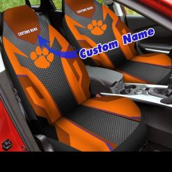 NCAA Clemson Tigers Custom Name Orange Car Seat Covers