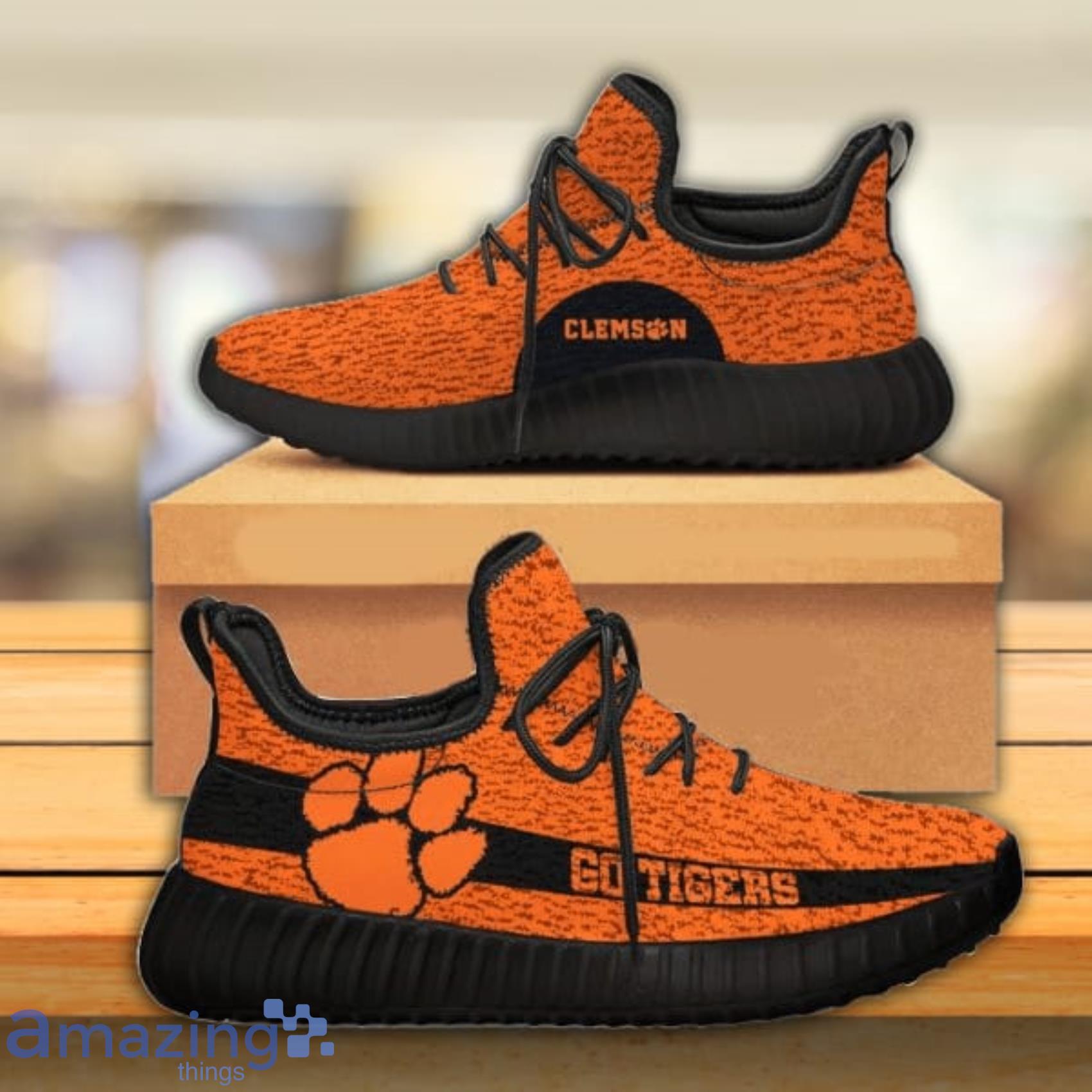 NCAA Clemson Tigers Orange Black Reze Sneakers