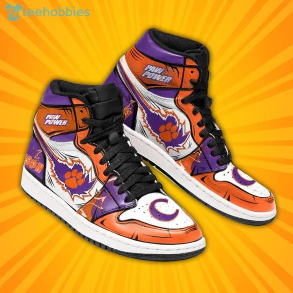 NCAA Clemson Tigers Paw Power Air Jordan 1 High Sneakers
