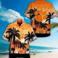 NCAA Clemson Tigers Sunset Hawaiian Shirt