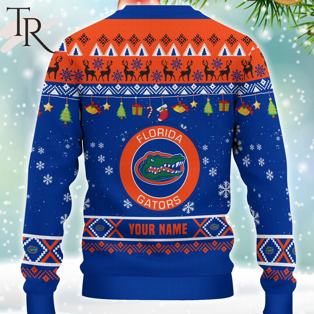 NCAA Florida Gators HO HO HO Ugly Christmas Sweater - Image 3