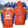 NCAA Florida Gators National Champions 2023 Orange Zip Up Hoodie