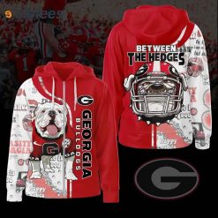 NCAA Georgia Bulldogs Between The Hedges Zip Up Hoodie