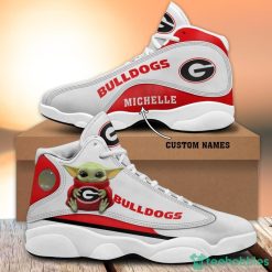 NCAA Georgia Bulldogs Custom Name Baby Yoda Air Jordan 13 Shoes