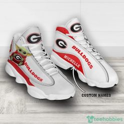 Alternative view of NCAA Georgia Bulldogs Custom Name Baby Yoda Air Jordan 13 Shoes