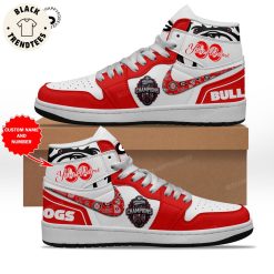 NCAA Georgia Bulldogs Custom Name Number White Red Air Jordan 1 High Sneakers