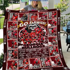 NCAA Georgia Bulldogs Go Dawgs Signature Quilt Blanket