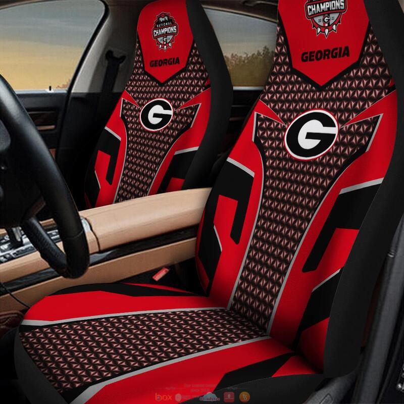 NCAA Georgia Bulldogs National Champions Red Black Car Seat Covers