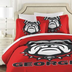 Alternative view of NCAA Georgia Bulldogs Red Bedding Set