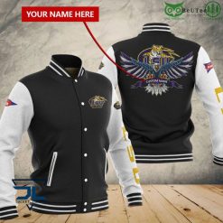 NCAA LSU Tigers Custom Name Champions Black White Baseball Jacket
