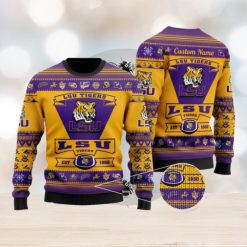 NCAA LSU Tigers Custom Name EST 1860 Sweater