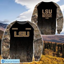 NCAA LSU Tigers Custom Name Hunting Camo Style Sweatshirt