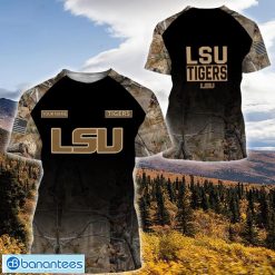 NCAA LSU Tigers Custom Name Hunting Camo Style T-Shirt