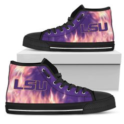 Alternative view of NCAA LSU Tigers Fighting Like Fire High Top Shoes