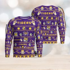 NCAA LSU Tigers Spooky Ghost Pattern Sweatshirt