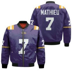 NCAA LSU Tigers Tyrann Mathieu #7 Bomber Jacket