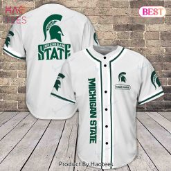 NCAA Michigan State Spartans Custom Name New White Baseball Jersey
