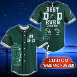 NCAA Michigan State Spartans Custom Name Number Best Dad Ever Baseball Jersey
