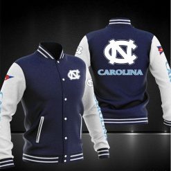 NCAA North Carolina Tar Heels Blue White Baseball Jacket
