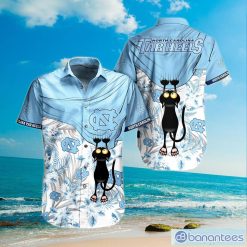 NCAA North Carolina Tar Heels Cute Black Cat Hawaiian Shirt