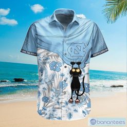 Alternative view of NCAA North Carolina Tar Heels Cute Black Cat Hawaiian Shirt