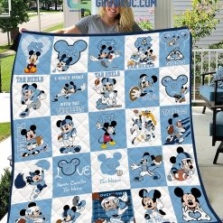 NCAA North Carolina Tar Heels Mickey Disney Quilt Blanket