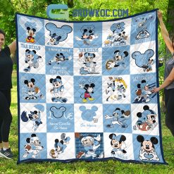 Alternative view of NCAA North Carolina Tar Heels Mickey Disney Quilt Blanket