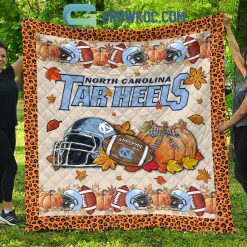 Alternative view of NCAA North Carolina Tar Heels Welcome Fall Pumpkin Halloween Quilt Blanket