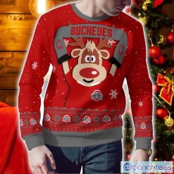 Alternative view of NCAA Ohio State Buckeyes Cute Reindeer Ugly Christmas Sweater