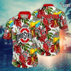 NCAA Ohio State Buckeyes Flower Hawaiian Shirt