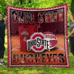 NCAA Ohio State Buckeyes Football Quilt Blanket