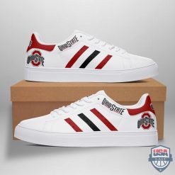 NCAA Ohio State Buckeyes Red Navy Stripes Stan Smith Shoes