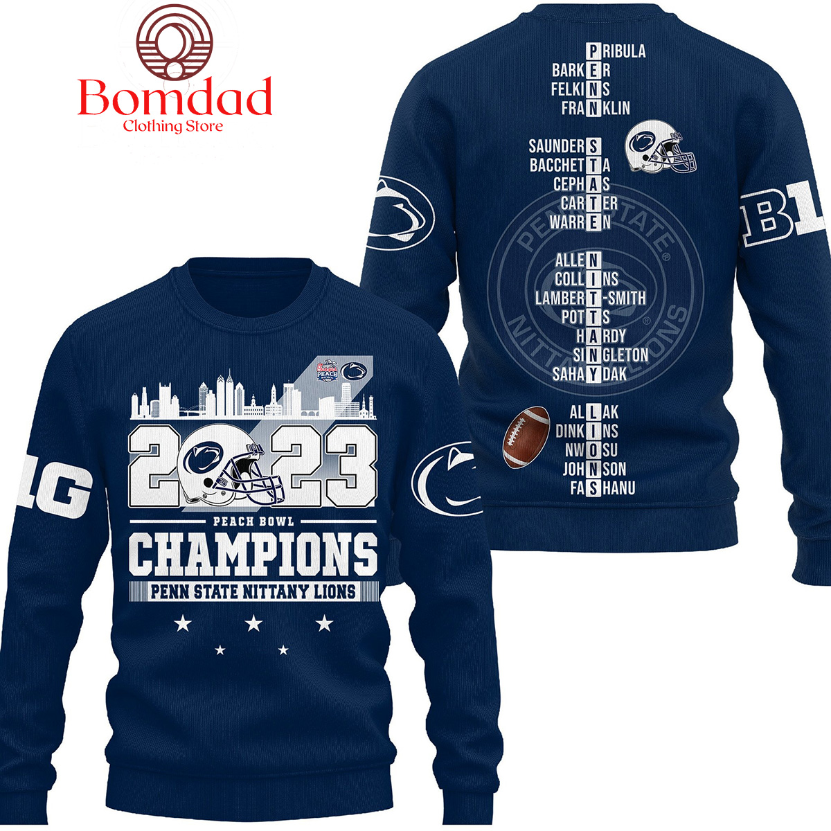 NCAA Penn State Nittany Lions 2023 Peach Bowl Champions Sweater